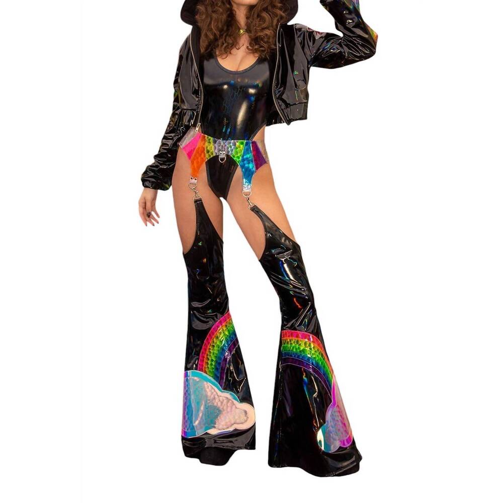 NEW J. VALENTINE holo prism hoodie in black